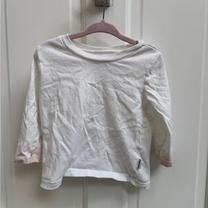 Gerber 18M Boys Girls White Long Sleeve Kids Tee Shirt Blouse